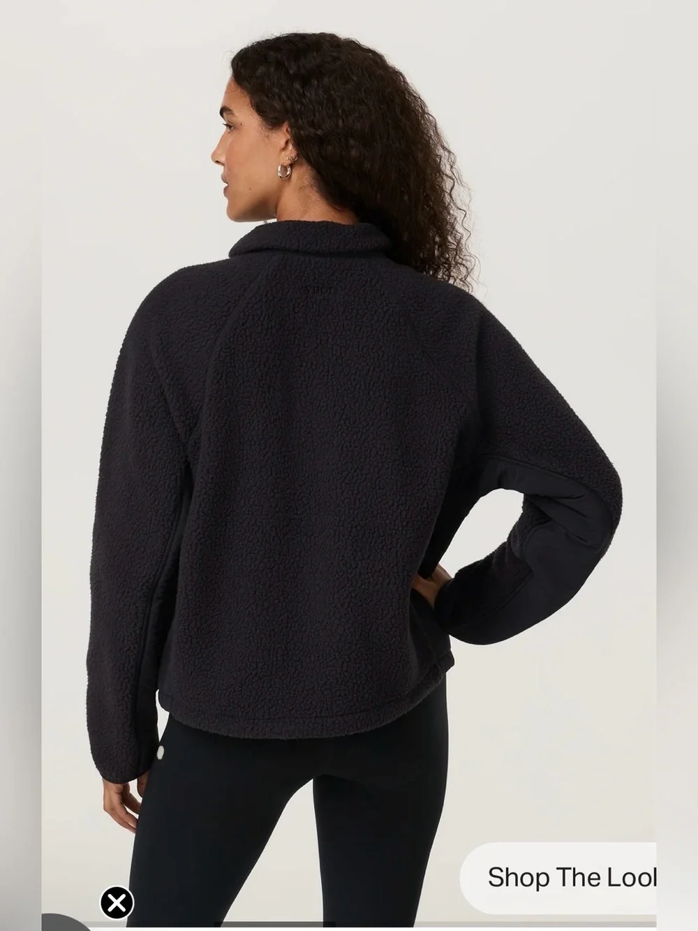 Vuori Alpine Teddy fleece jacket black small zip up